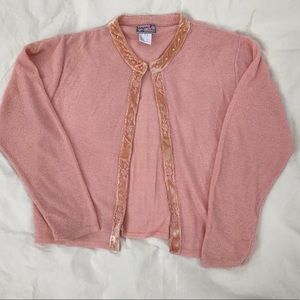 Vintage April Cornell  velvet detail cardigan L